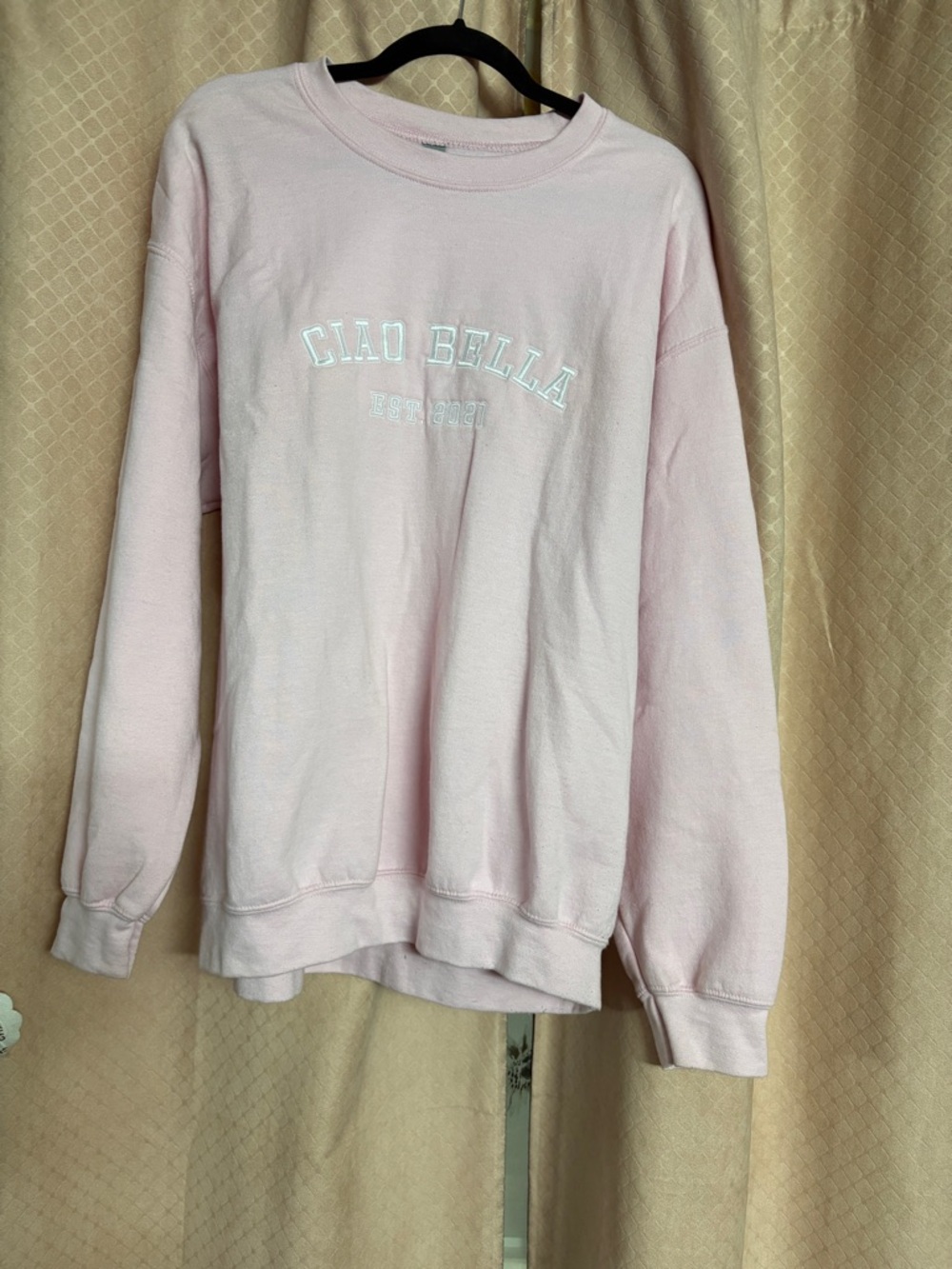 Ciao Bella Baby Pink Crewneck Sweatshirt